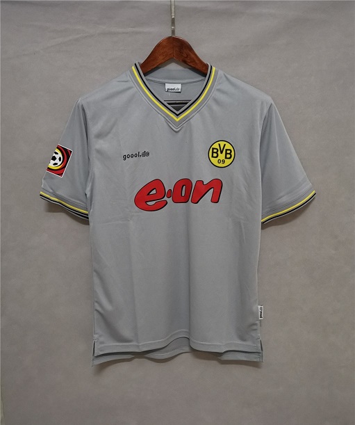 AAA Quality Dortmund 99/00 Away Grey Soccer Jersey
